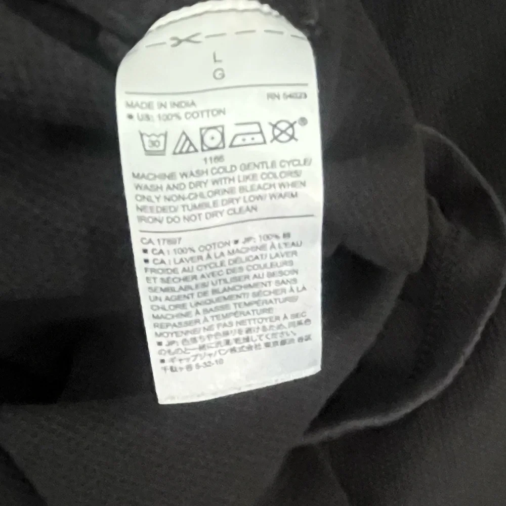 Banana Republic Black Henley Tipped Band Collar Pique Cotton Shirt Large
